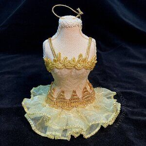 Dress form / Dressmaker Fashion Tree Ornament Glam Bustier & Tutu Crinoline